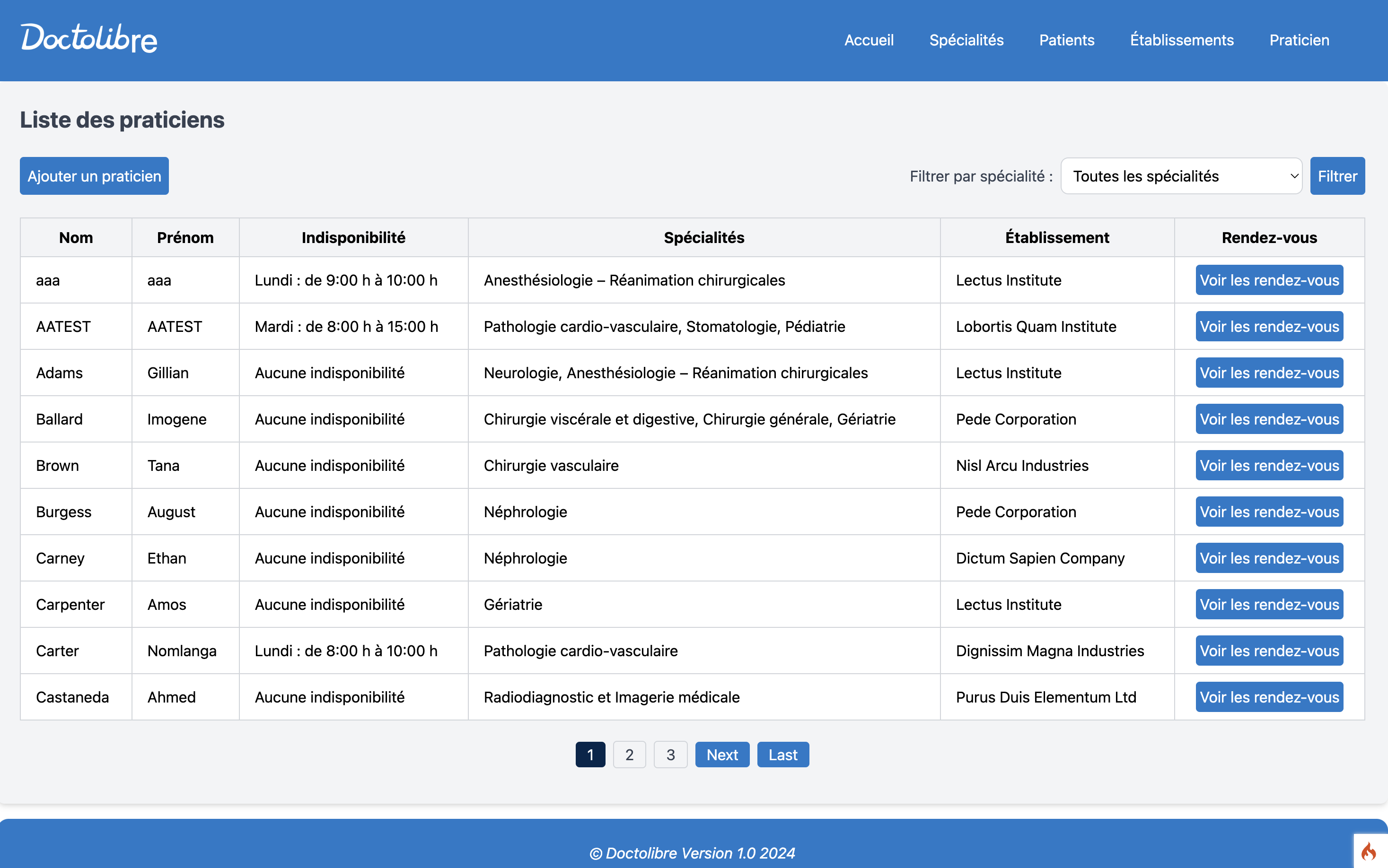 screenshot du site web de selenite