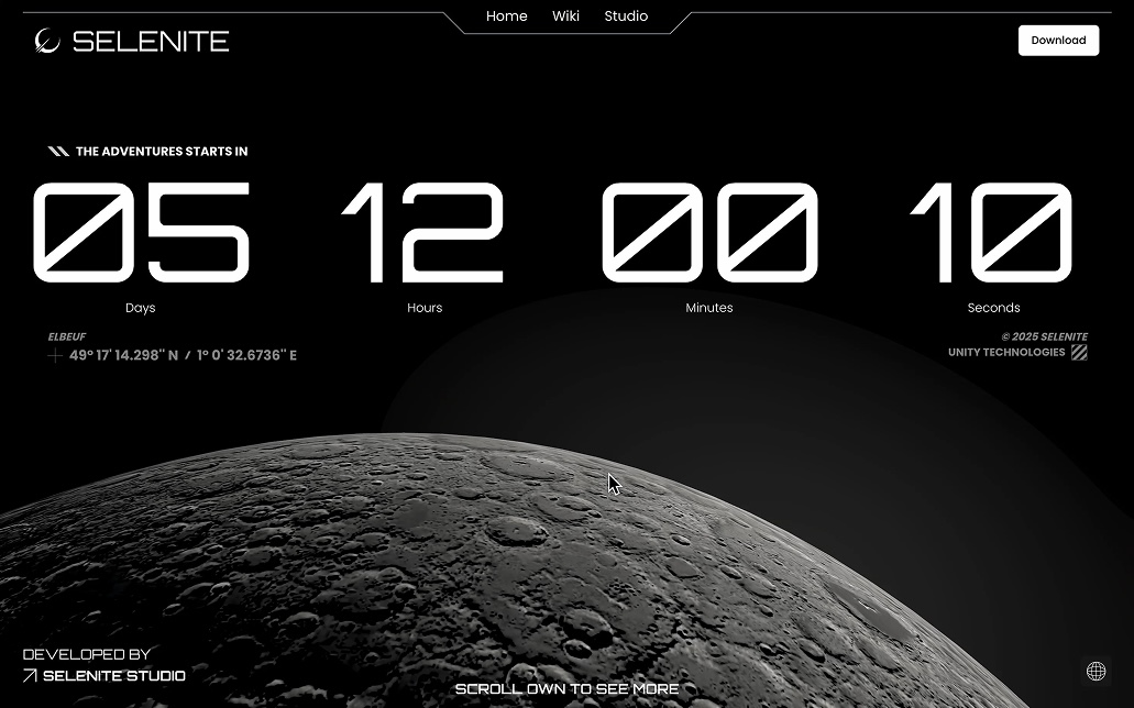 screenshot du site web de selenite